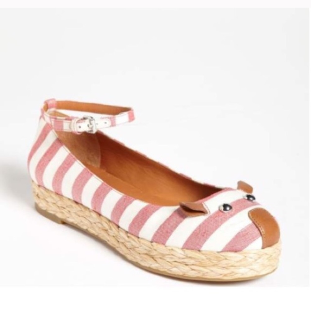 Marc Jacobs Red Striped Mouse Espadrille Flats 37 - Picture 10 of 10